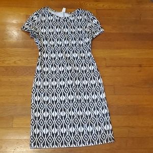 Black and white pattern dress